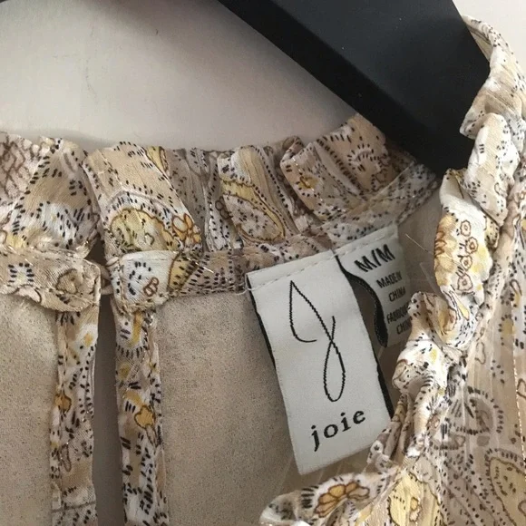 NWT Joie | Sheer Paisley Sleeveless Ruffle Top | Med - Picture 9 of 9